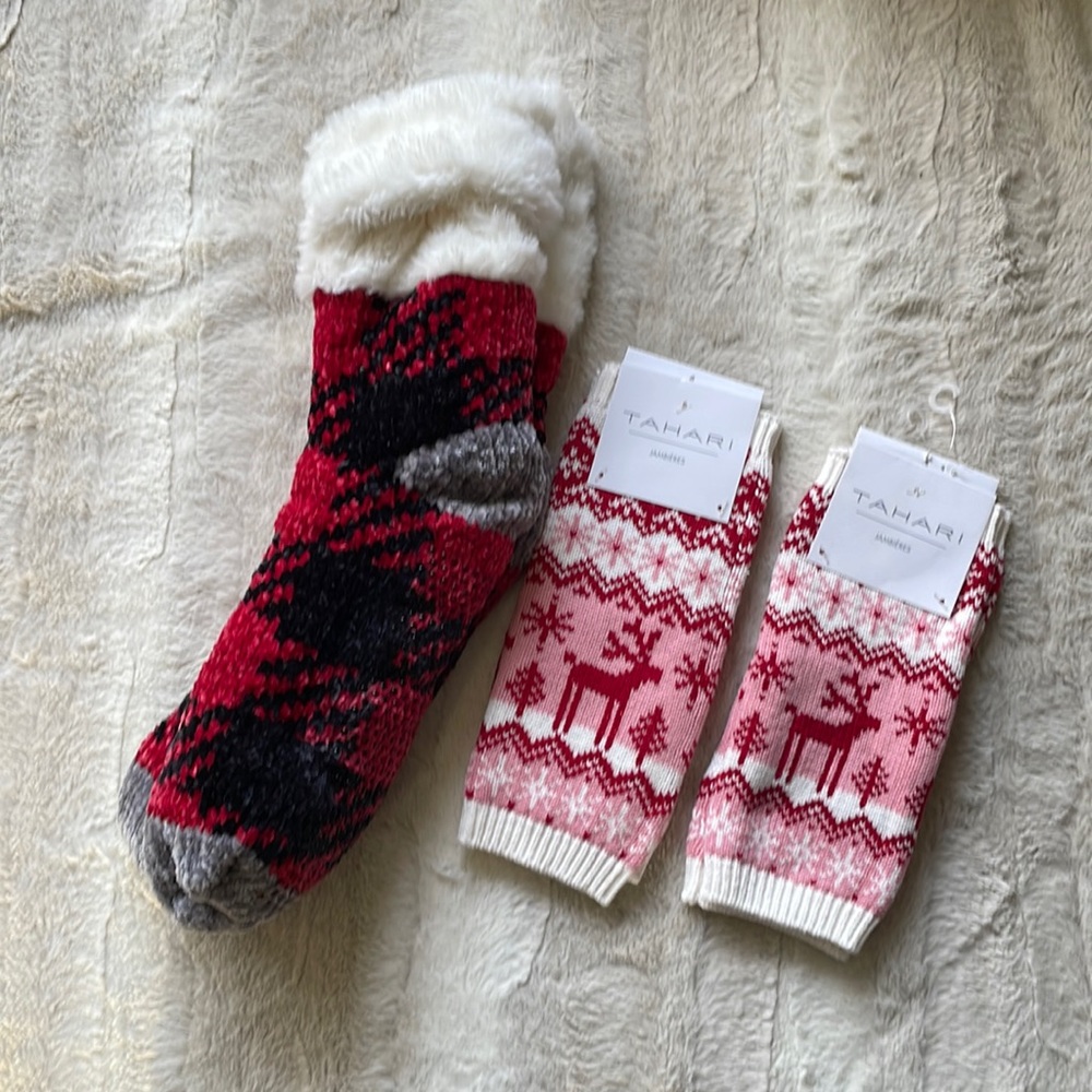 NWT Leg Warmer Slipper Sock Bundle